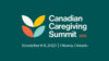 Canadian Caregiving Summit logo on a dark green background.