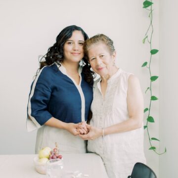 Carla Velastegui with her mom